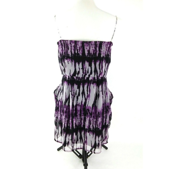 Charlotte Russe Purple Black Zipper Front Dress LG - Picture 4 of 8